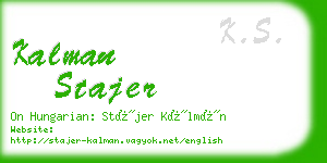 kalman stajer business card